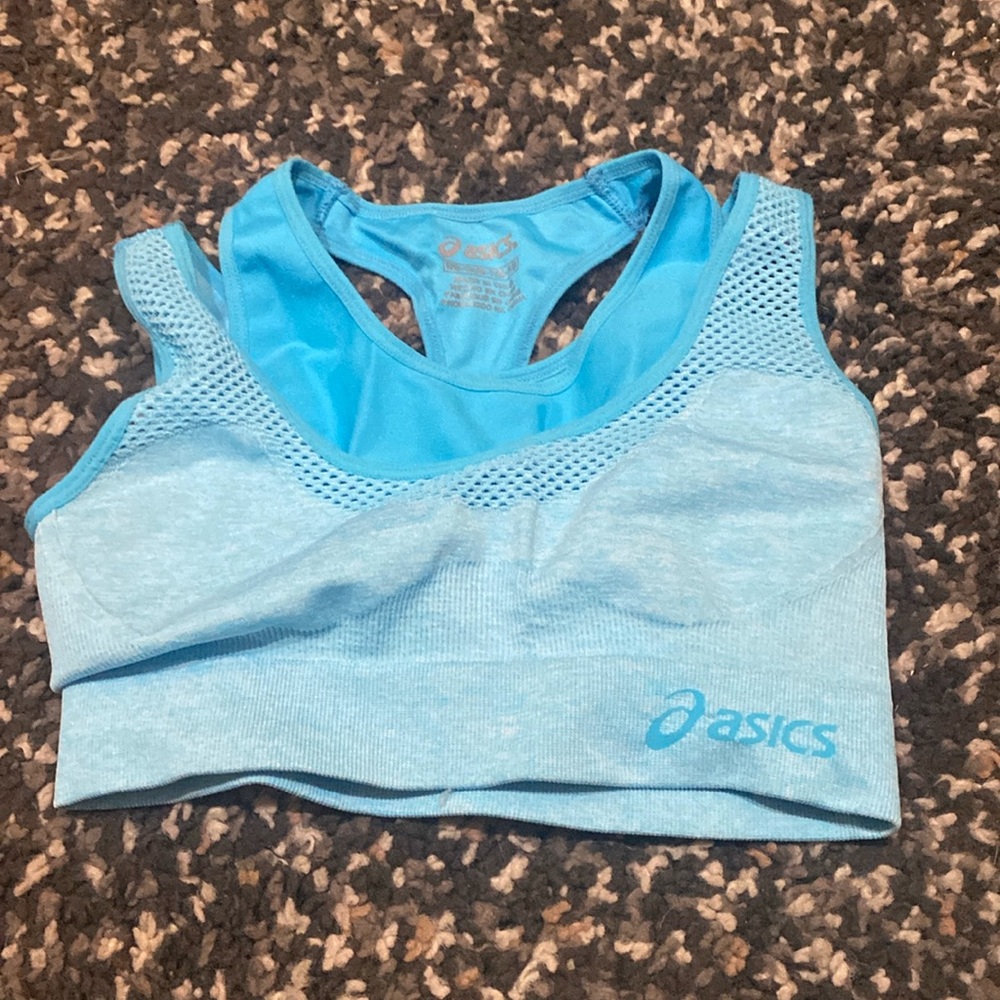 Asics Blue Sports Bra Size Small